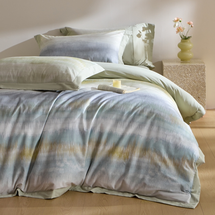 禾时 2025新款全棉纯棉贡缎数码50双股长绒棉磨毛四件套（带高档礼盒） 贝琳达