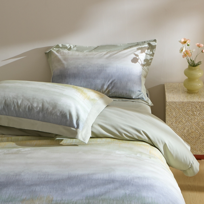 91家纺网 家纺一手货源 找家纺 禾时 2025新款全棉纯棉贡缎数码50双股长绒棉磨毛四件套（带高档礼盒） 贝琳达