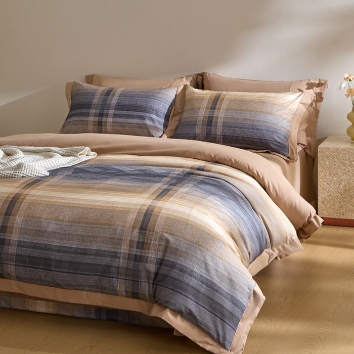 91家纺网 家纺一手货源 找家纺 禾时 2025新款全棉纯棉贡缎数码50双股长绒棉磨毛四件套（带高档礼盒） 查韦斯