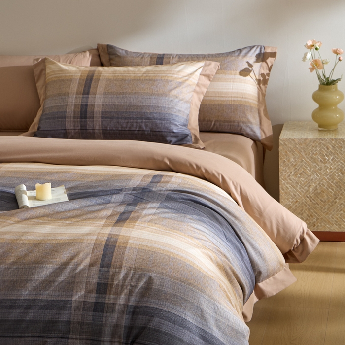 91家纺网 家纺一手货源 找家纺 禾时 2025新款全棉纯棉贡缎数码50双股长绒棉磨毛四件套（带高档礼盒） 查韦斯