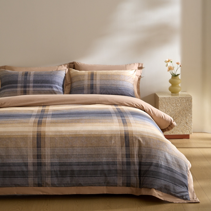 91家纺网 家纺一手货源 找家纺 禾时 2025新款全棉纯棉贡缎数码50双股长绒棉磨毛四件套（带高档礼盒） 查韦斯