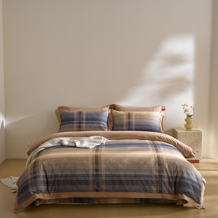 91家纺网 家纺一手货源 找家纺 禾时 2025新款全棉纯棉贡缎数码50双股长绒棉磨毛四件套（带高档礼盒） 查韦斯