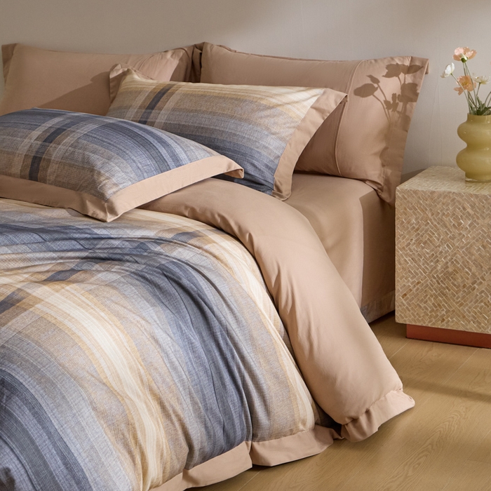 91家纺网 家纺一手货源 找家纺 禾时 2025新款全棉纯棉贡缎数码50双股长绒棉磨毛四件套（带高档礼盒） 查韦斯