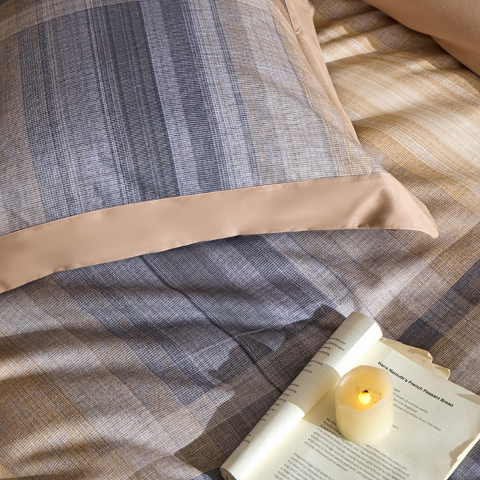 91家纺网 家纺一手货源 找家纺 禾时 2025新款全棉纯棉贡缎数码50双股长绒棉磨毛四件套（带高档礼盒） 查韦斯