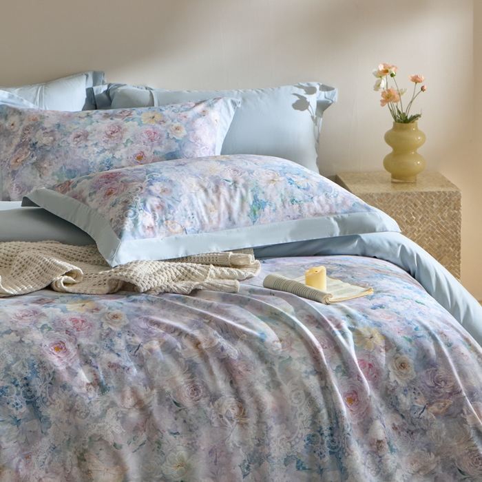 91家纺网 家纺一手货源 找家纺 禾时 2025新款全棉纯棉贡缎数码50双股长绒棉磨毛四件套（带高档礼盒） 罗曼庄园（绿）