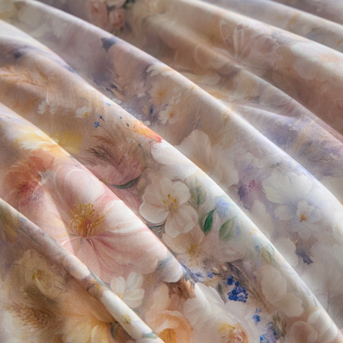 91家纺网 家纺一手货源 找家纺 禾时 2025新款全棉纯棉贡缎数码50双股长绒棉磨毛四件套（带高档礼盒） 千寻