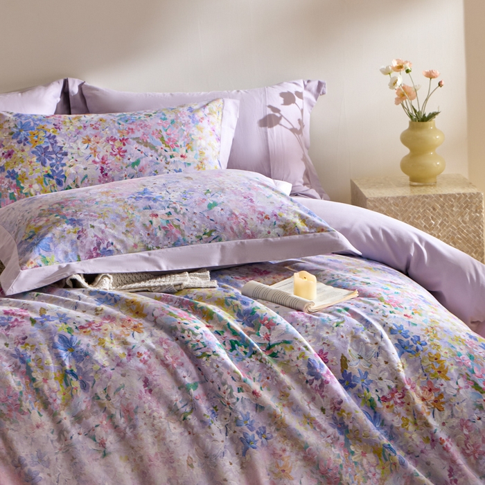 91家纺网 家纺一手货源 找家纺 禾时 2025新款全棉纯棉贡缎数码50双股长绒棉磨毛四件套（带高档礼盒） 心悦