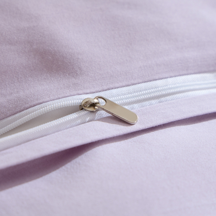 91家纺网 家纺一手货源 找家纺 禾时 2025新款全棉纯棉贡缎数码50双股长绒棉磨毛四件套（带高档礼盒） 心悦（紫）