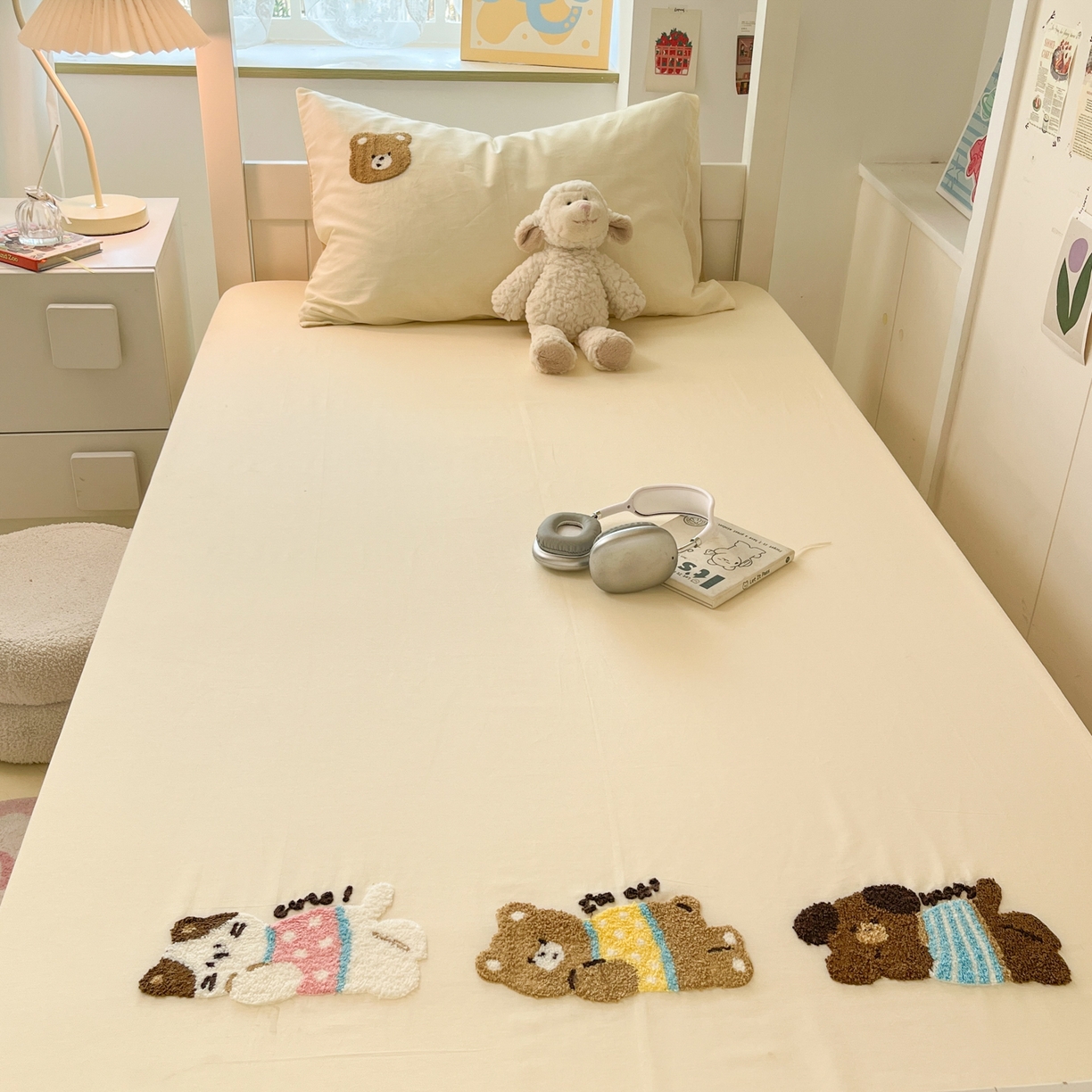 91家纺网 家纺一手货源 找家纺 （总）慕尚家纺 2025新款全棉纯棉毛巾绣单床笠 