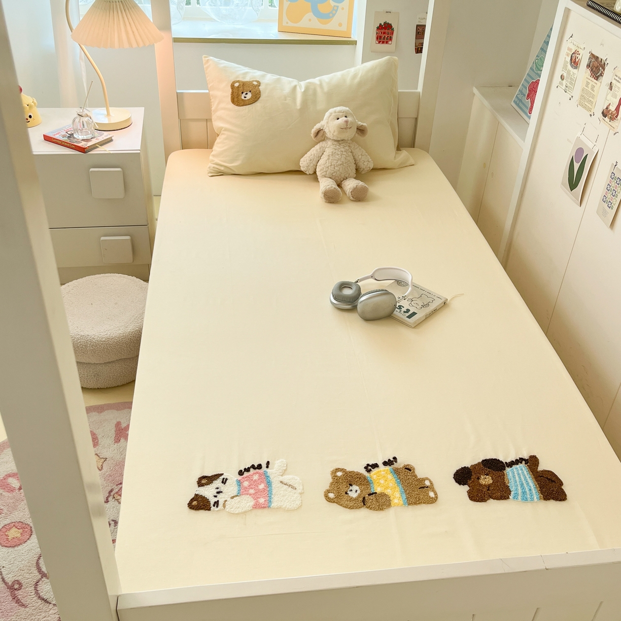 91家纺网 家纺一手货源 找家纺 （总）慕尚家纺 2025新款全棉纯棉毛巾绣单床笠 