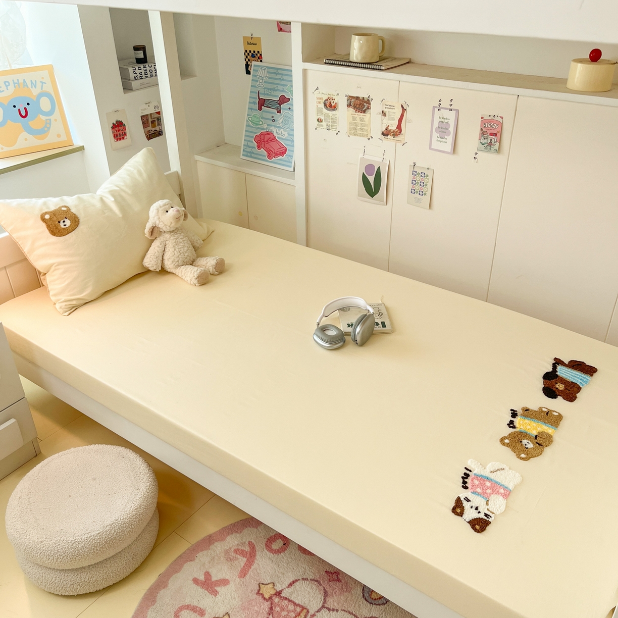 91家纺网 家纺一手货源 找家纺 （总）慕尚家纺 2025新款全棉纯棉毛巾绣单床笠 