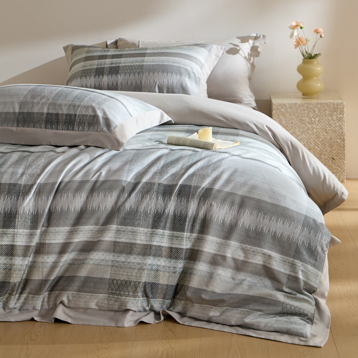 禾时 2025新款全棉纯棉贡缎数码50双股长绒棉磨毛四件套（带高档礼盒） 艾马尔