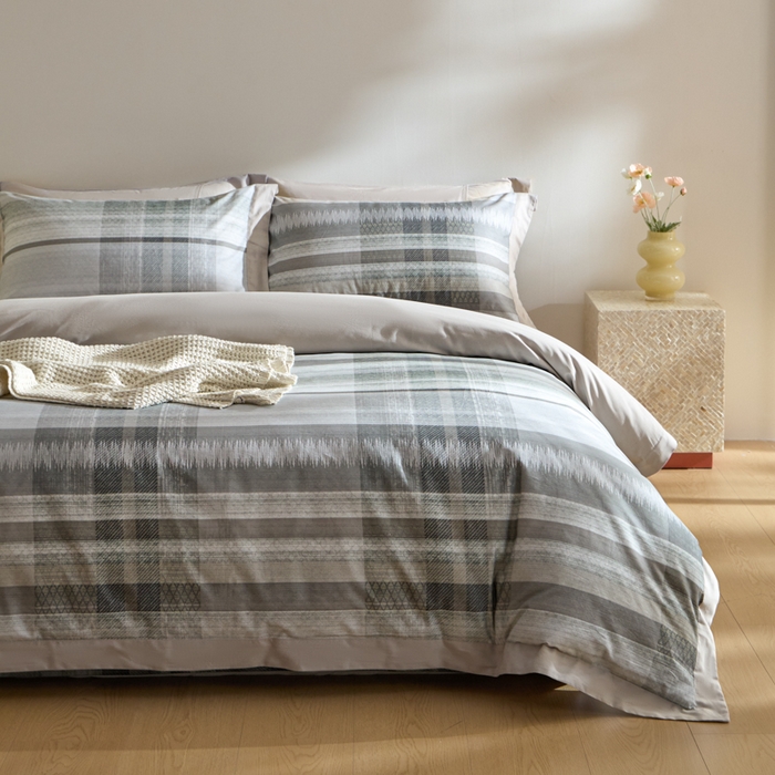 91家纺网 家纺一手货源 找家纺 禾时 2025新款全棉纯棉贡缎数码50双股长绒棉磨毛四件套（带高档礼盒） 艾马尔