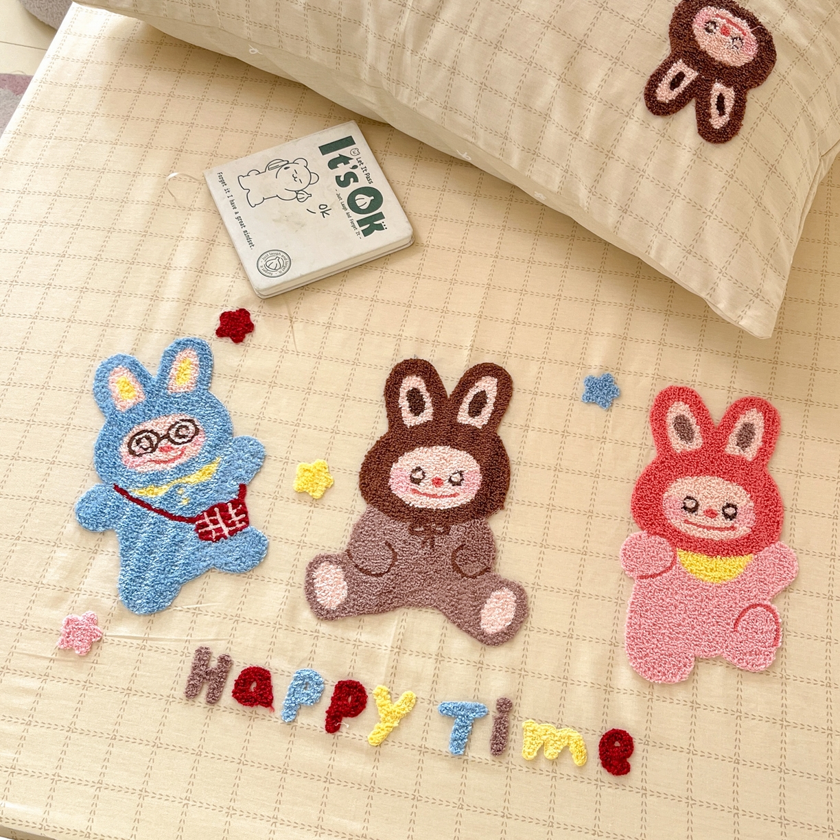 91家纺网 家纺一手货源 找家纺 慕尚家纺 2025新款全棉纯棉毛巾绣单床笠  拉布布们