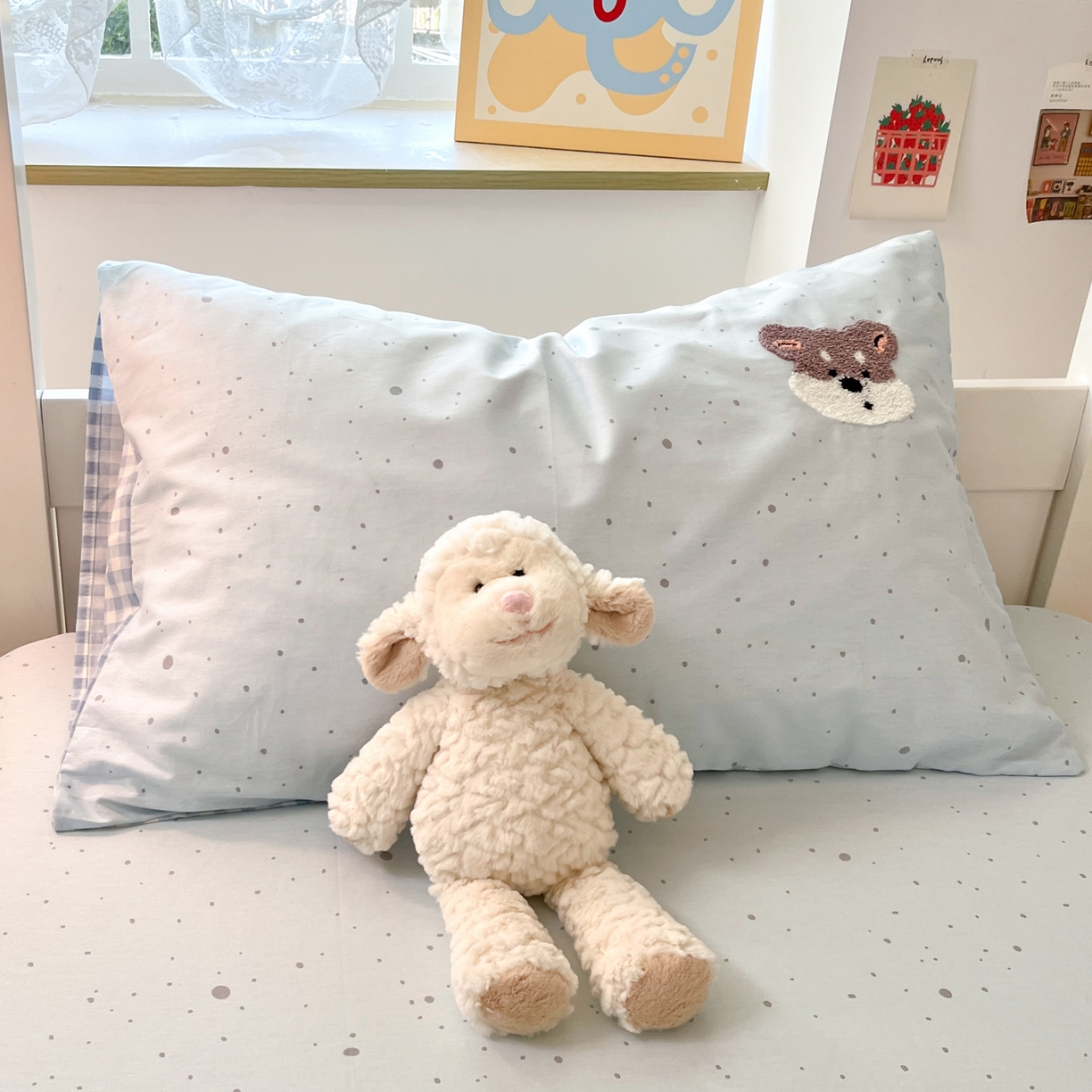 91家纺网 家纺一手货源 找家纺 慕尚家纺 2025新款全棉纯棉毛巾绣单床笠  小糯米们