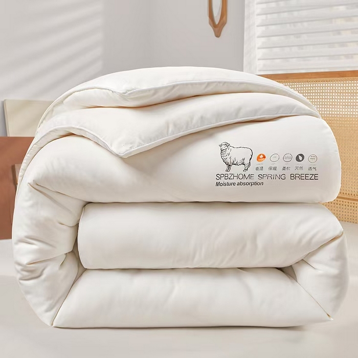 91家纺网 家纺一手货源 找家纺 （总）阳光被业 2025新款澳洲羊毛冬被春秋被加厚冬被子学生被50%羊毛被芯包质检