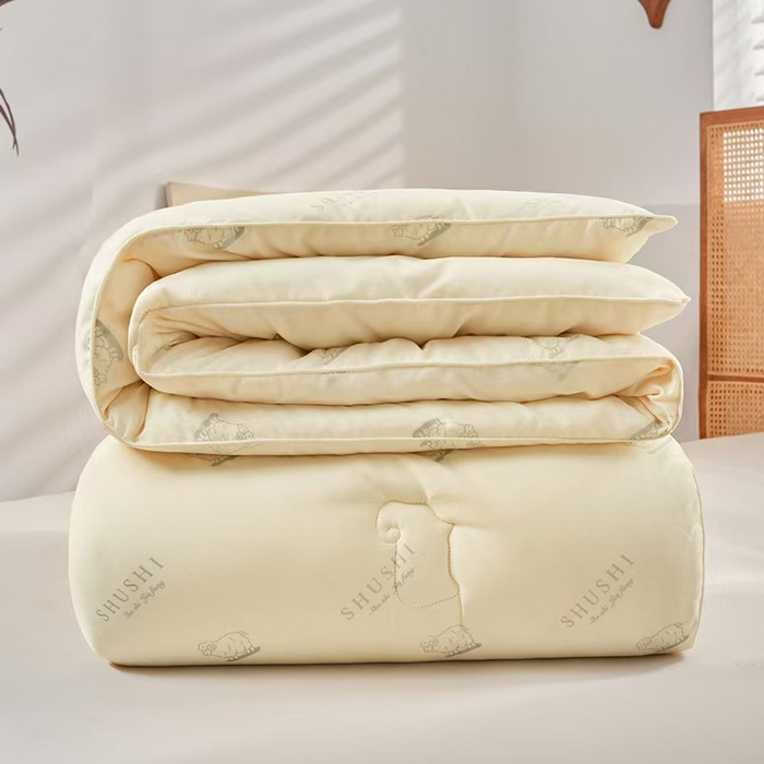 91家纺网 家纺一手货源 找家纺 （总）阳光被业 2025新款澳洲羊毛冬被春秋被加厚冬被子学生被50%羊毛被芯包质检