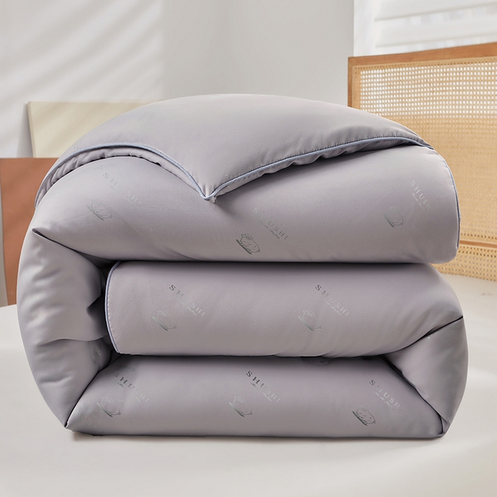 91家纺网 家纺一手货源 找家纺 阳光被业 2025新款澳洲羊毛冬被春秋被加厚冬被子学生被50%羊毛被芯包质检 印花--灰