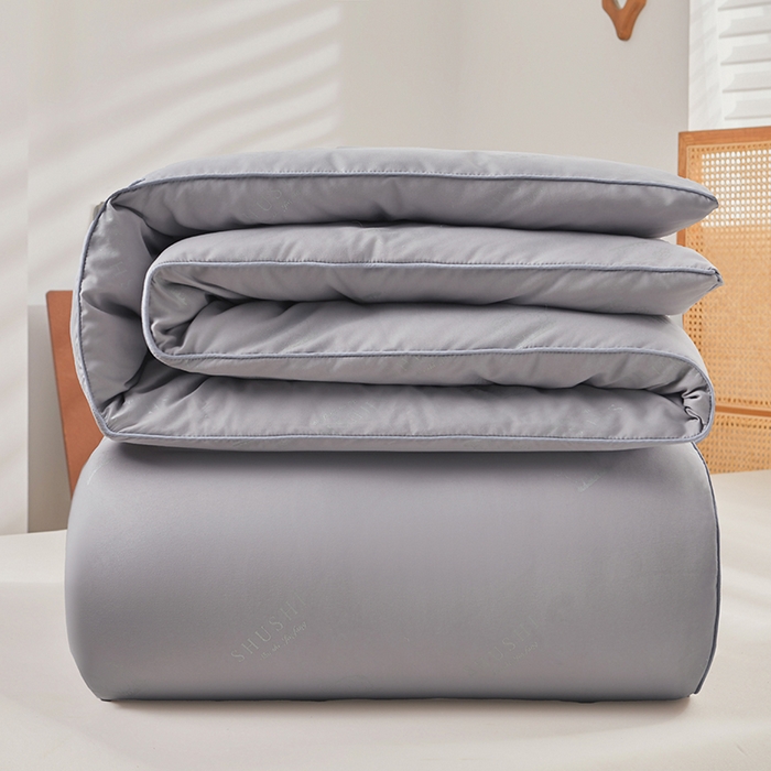 91家纺网 家纺一手货源 找家纺 阳光被业 2025新款澳洲羊毛冬被春秋被加厚冬被子学生被50%羊毛被芯包质检 印花--灰