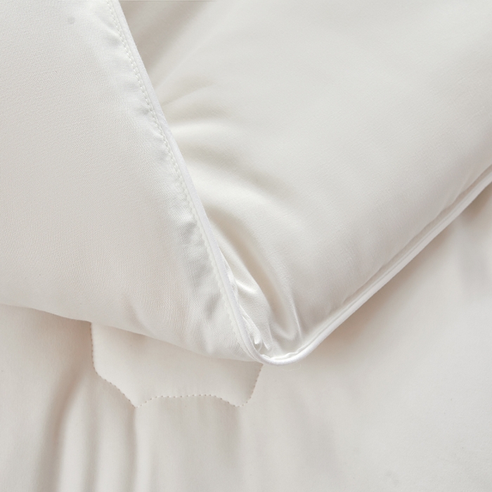 91家纺网 家纺一手货源 找家纺 阳光被业 2025新款澳洲羊毛冬被春秋被加厚冬被子学生被50%羊毛被芯包质检 纯色--米白