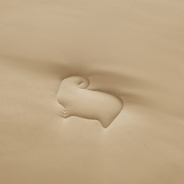 91家纺网 家纺一手货源 找家纺 阳光被业 2025新款澳洲羊毛冬被春秋被加厚冬被子学生被50%羊毛被芯包质检 纯色--卡其