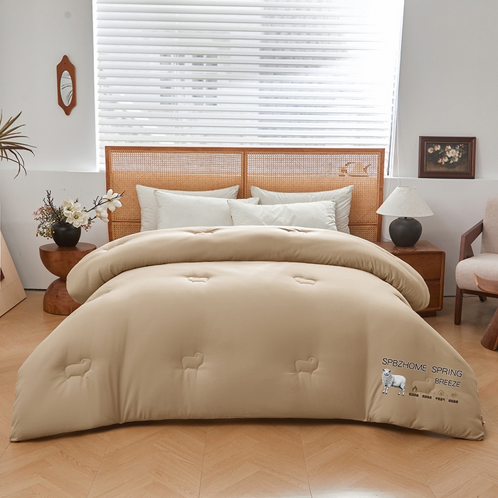 91家纺网 家纺一手货源 找家纺 （总）阳光被业 2024新款针织棉大豆抗菌纤维被