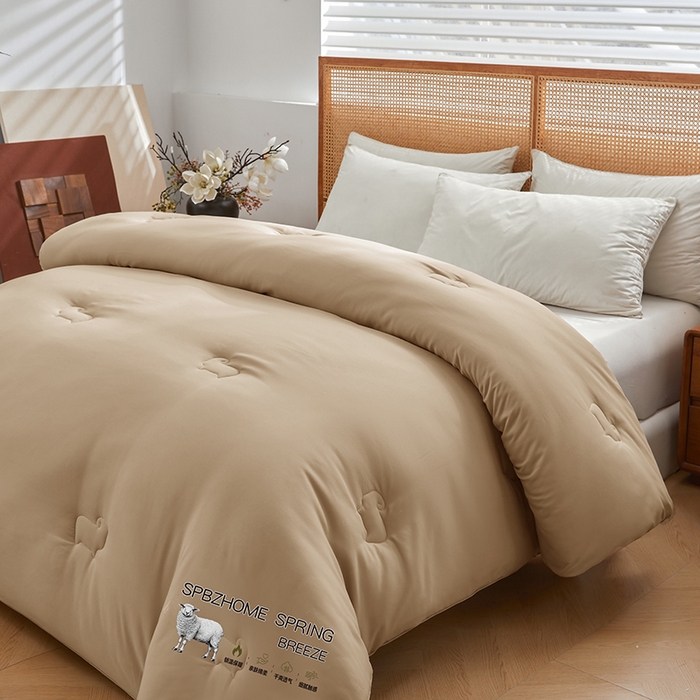 91家纺网 家纺一手货源 找家纺 （总）阳光被业 2025新款澳洲羊毛冬被春秋被加厚冬被子学生被50%羊毛被芯包质检