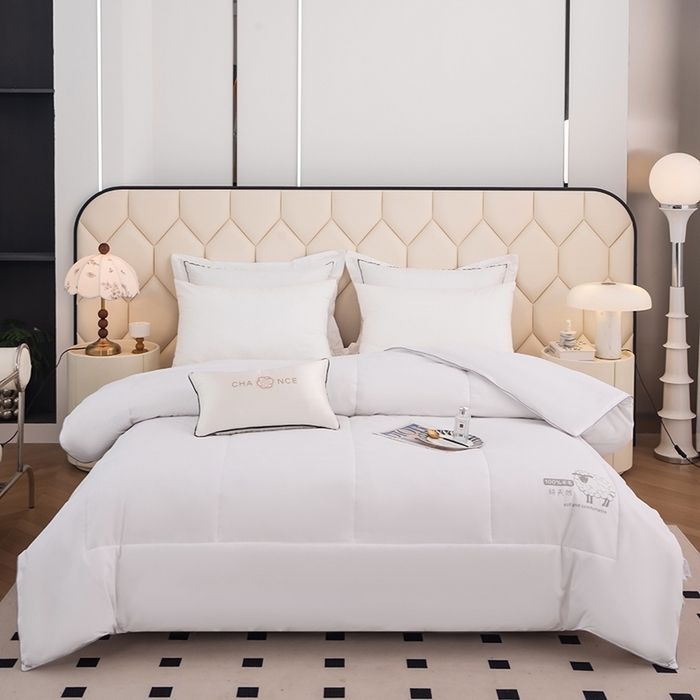 91家纺网 家纺一手货源 找家纺 （总） 爱宝被业2025新款100%澳洲羊毛被A类亲肤棉羊毛被