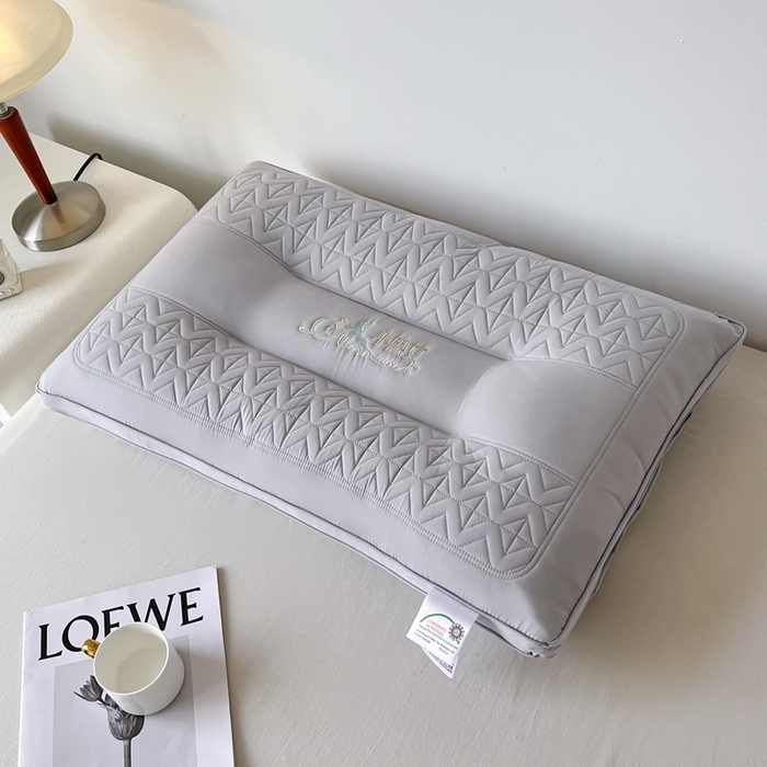 91家纺网 家纺一手货源 找家纺 永乐枕芯 2025新款小热艾枕头枕芯 浅灰色