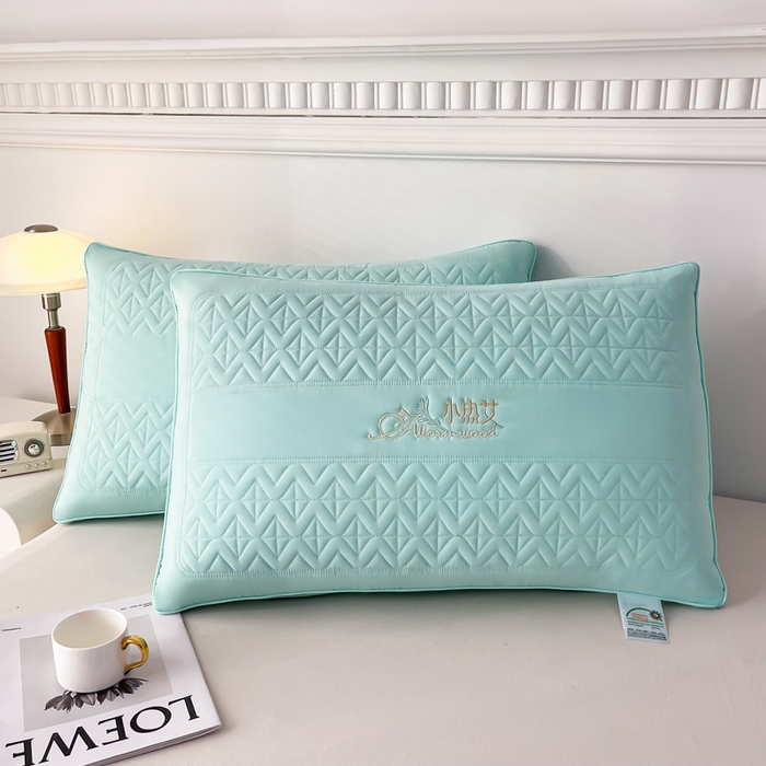 91家纺网 家纺一手货源 找家纺 永乐枕芯 2025新款小热艾枕头枕芯 薄荷绿