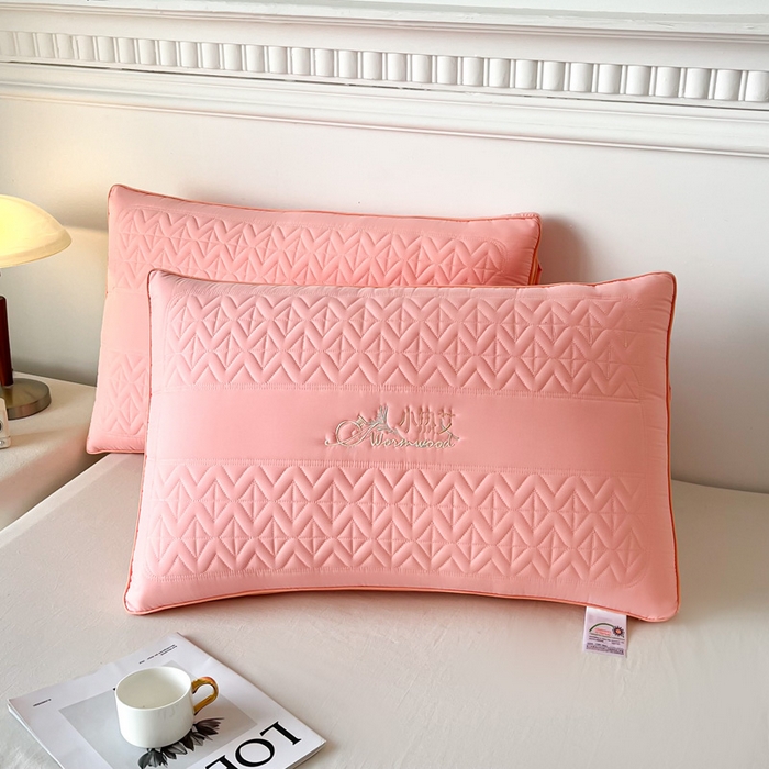 91家纺网 家纺一手货源 找家纺 永乐枕芯 2025新款小热艾枕头枕芯 豆沙色