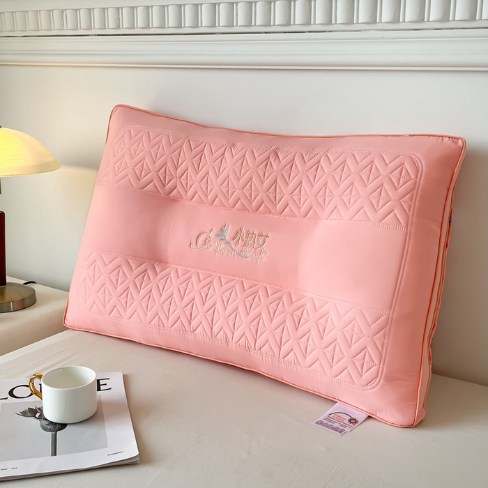 91家纺网 家纺一手货源 找家纺 永乐枕芯 2025新款小热艾枕头枕芯 豆沙色