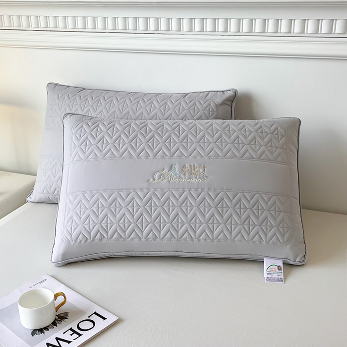 91家纺网 家纺一手货源 找家纺 永乐枕芯 2025新款小热艾枕头枕芯 浅灰色