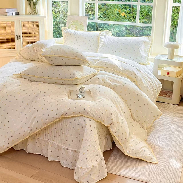 91家纺网 家纺一手货源 找家纺 （总）尚美 2025新款三角针工艺款云感双层纱被套四件套-床盖款