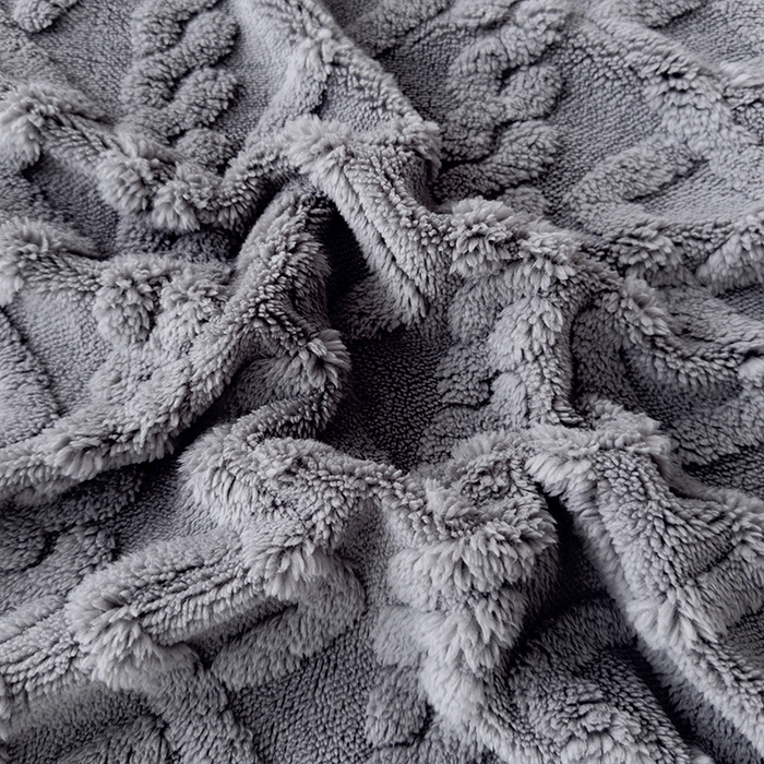 91家纺网 家纺一手货源 找家纺 柏薇 2024新款塔芙绒羊羔绒双层毛毯系列 深空灰