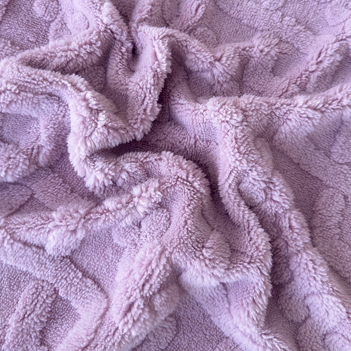 91家纺网 家纺一手货源 找家纺 柏薇 2024新款塔芙绒羊羔绒双层毛毯系列 香芋紫