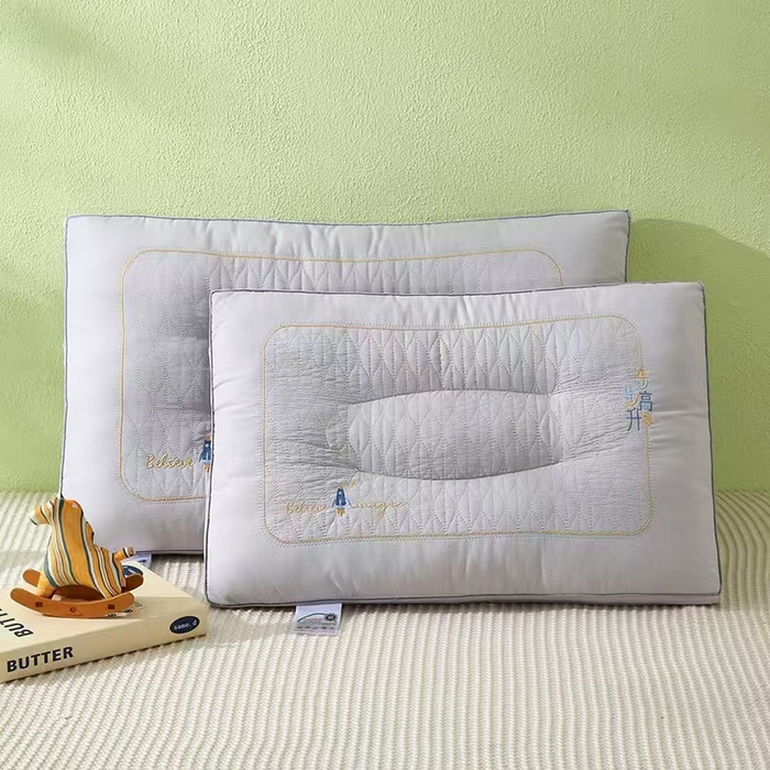 木子晗 2025新款亲肤步步高升枕头枕芯 灰色