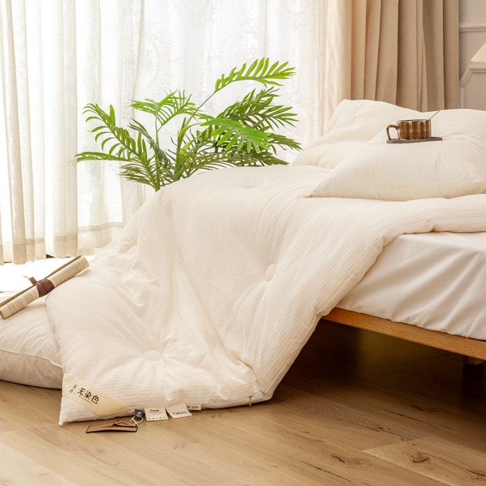 91家纺网 家纺一手货源 找家纺 （总）阳光被业 2025新款A类水洗棉无染被被子被芯