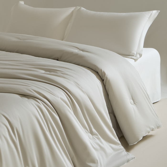 91家纺网 家纺一手货源 找家纺 纪梵茜 2025新款李官奇正品55%大豆被子60长绒棉拉链子母被双胎二合一被芯冬被 灰色