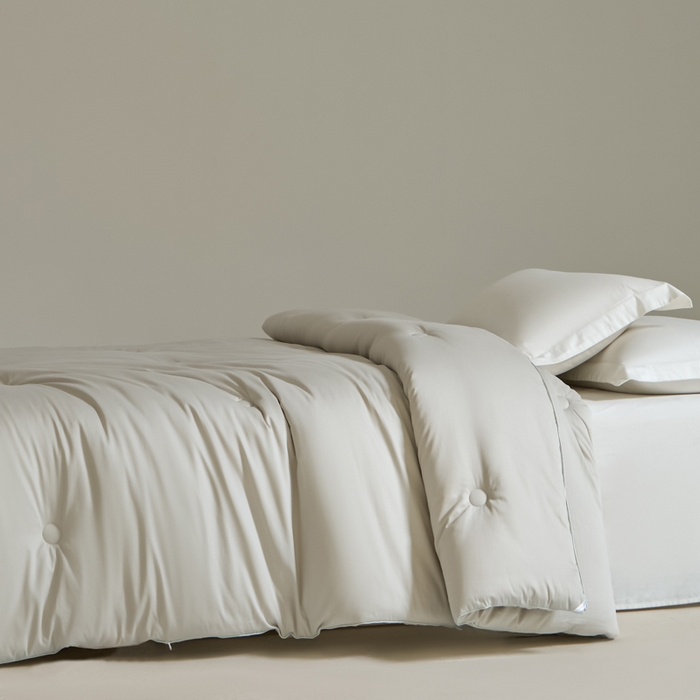 91家纺网 家纺一手货源 找家纺 纪梵茜 2025新款李官奇正品认证55%大豆被长绒棉大豆被子被芯全棉冬被 灰色