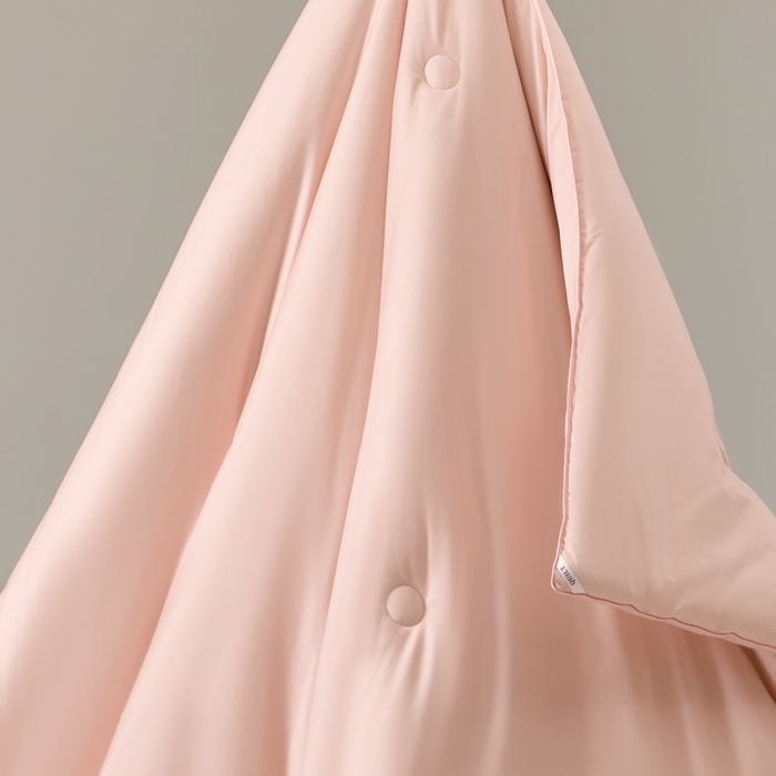 91家纺网 家纺一手货源 找家纺 纪梵茜 2025新款李官奇正品认证55%大豆被长绒棉大豆被子被芯全棉冬被 粉玉