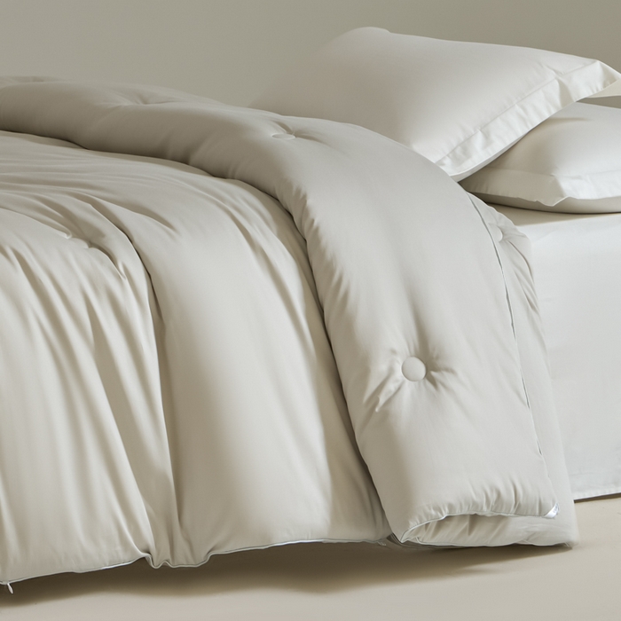 91家纺网 家纺一手货源 找家纺 纪梵茜 2025新款李官奇正品认证55%大豆被长绒棉大豆被子被芯全棉冬被 灰色