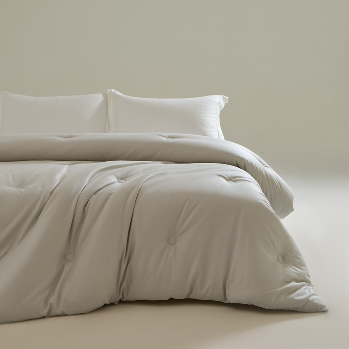 91家纺网 家纺一手货源 找家纺 纪梵茜 2025新款李官奇正品认证55%大豆被长绒棉大豆被子被芯全棉冬被 灰色