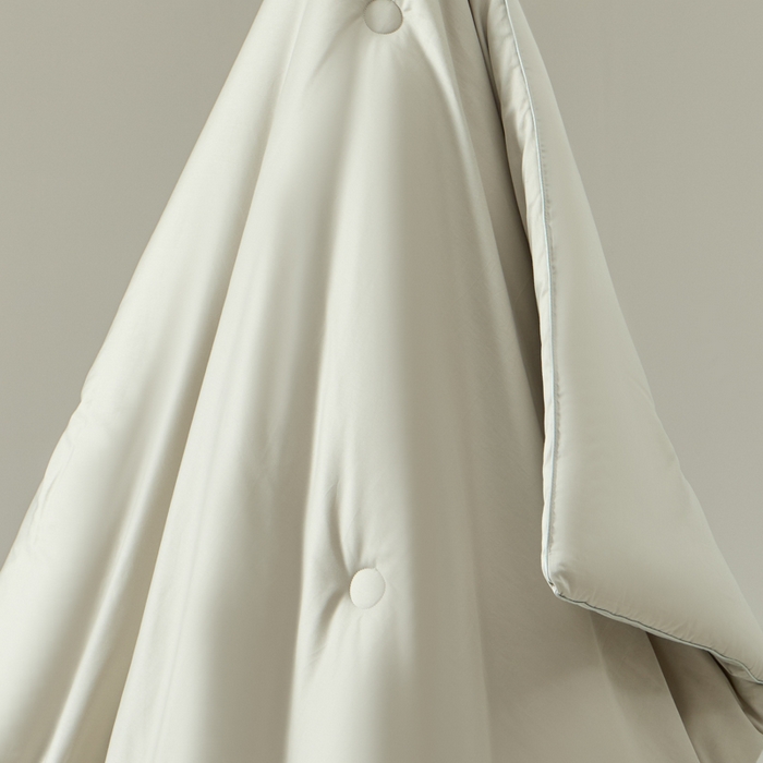 91家纺网 家纺一手货源 找家纺 纪梵茜 2025新款李官奇正品认证55%大豆被长绒棉大豆被子被芯全棉冬被 灰色