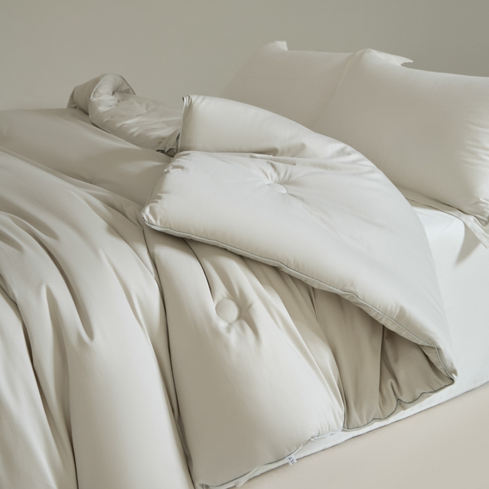 91家纺网 家纺一手货源 找家纺 纪梵茜 2025新款李官奇正品认证55%大豆被长绒棉大豆被子被芯全棉冬被 灰色