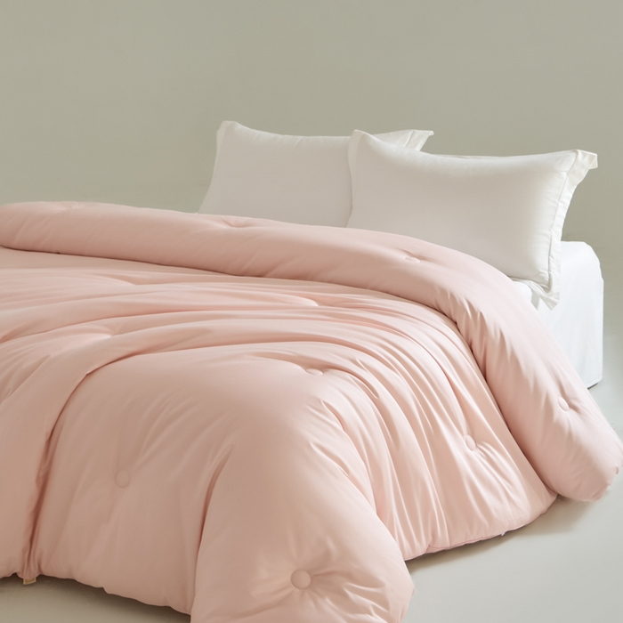 91家纺网 家纺一手货源 找家纺 纪梵茜 2025新款李官奇正品认证55%大豆被长绒棉大豆被子被芯全棉冬被 粉玉