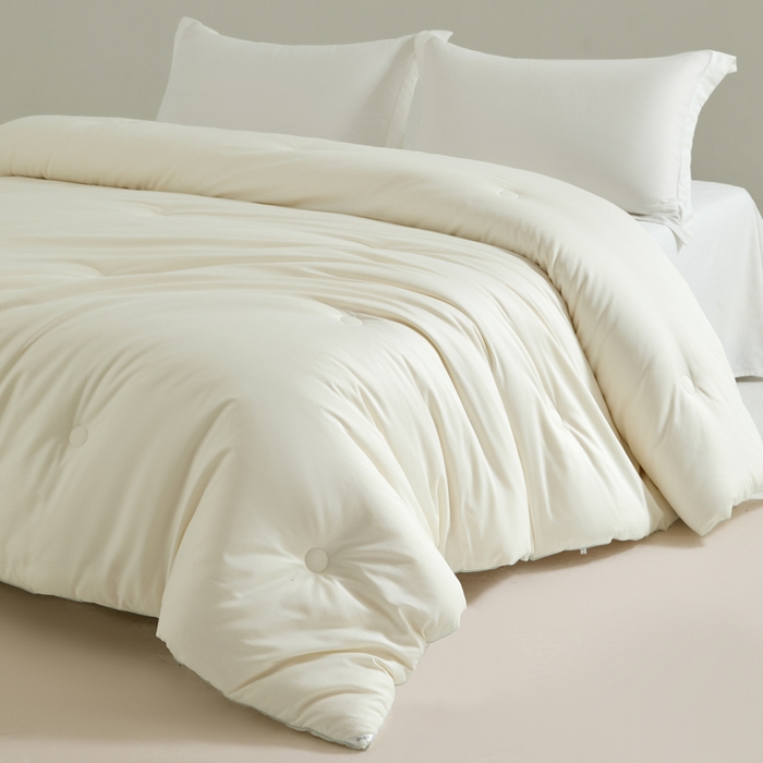 91家纺网 家纺一手货源 找家纺 纪梵茜 2025新款李官奇正品认证55%大豆被长绒棉大豆被子被芯全棉冬被 白色