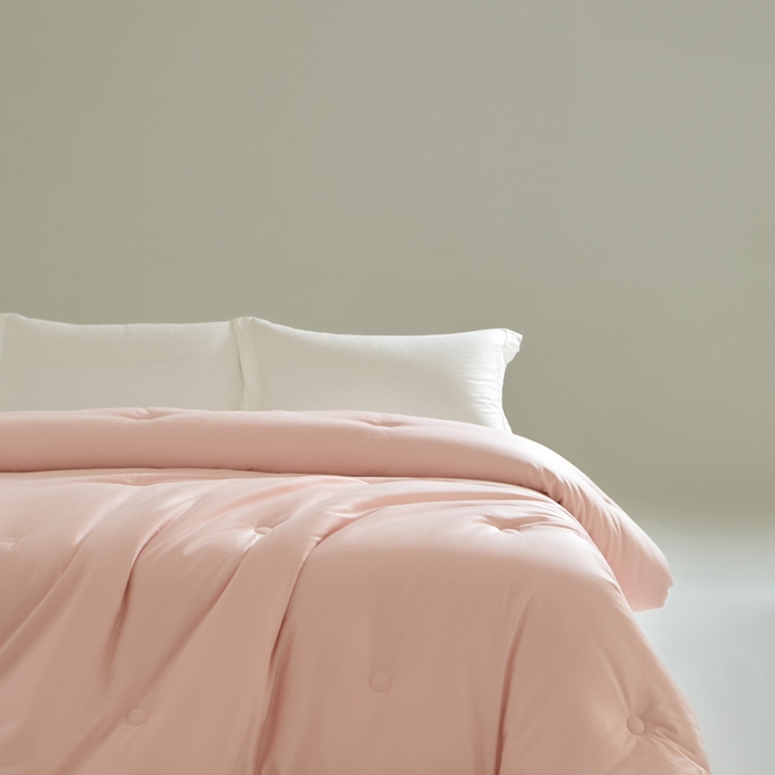 91家纺网 家纺一手货源 找家纺 纪梵茜 2025新款李官奇正品认证55%大豆被长绒棉大豆被子被芯全棉冬被 粉玉