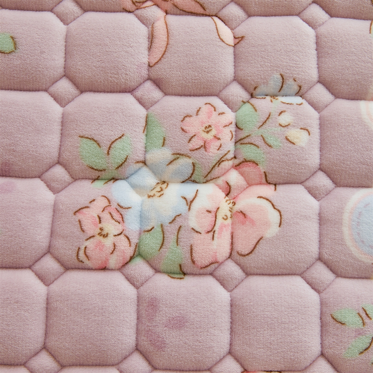 91家纺网 家纺一手货源 找家纺 雯豆家纺 2025新款牛奶绒床垫床护垫学生床褥子宿舍印花床褥铺底 牛奶绒床褥-花花仙子