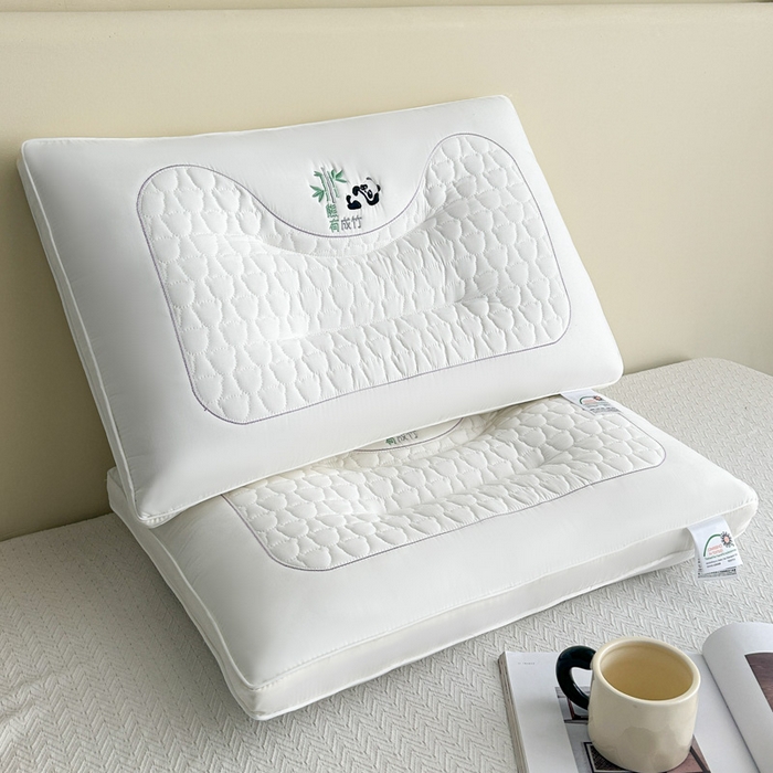 91家纺网 家纺一手货源 找家纺 永乐枕芯 2025新款熊有成竹枕头枕芯 白色